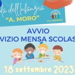 Mensa Scuola dell’Infanzia: dal 18 settembre 2023